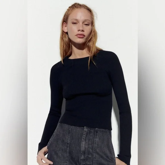 NWT Zara Cut Out Open Back Top Size L - Picture 4 of 12